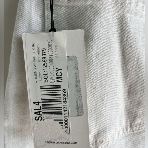 Nwt 7 for all mankind white jeans mini skirt - Picture 6 of 7